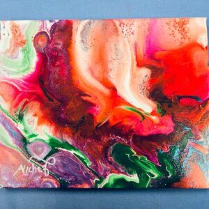 LIMITED EDITION - RARE - "OSO" Acrylic Pouring Painting on Canvas